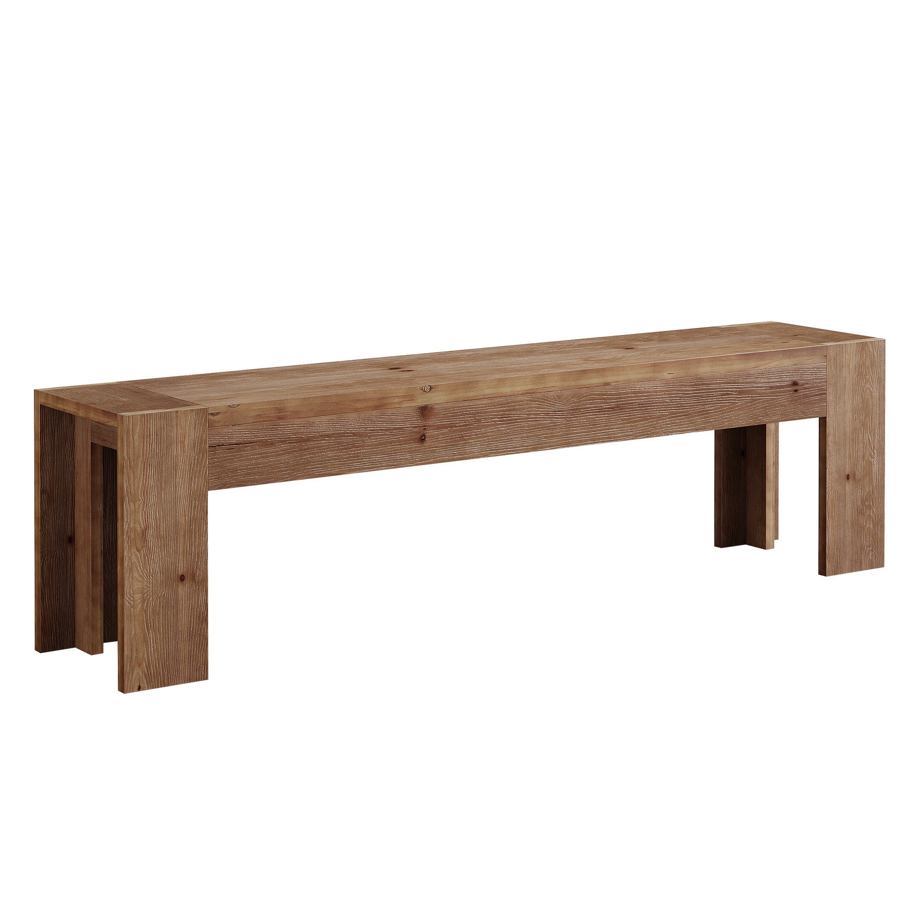 70.87" Solid Wood Entryway Bench, Extra Long Narrow Shoe Bench