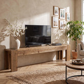 70.87" Solid Wood TV Stand, Extra Long Farmhouse Entertainment Center 3