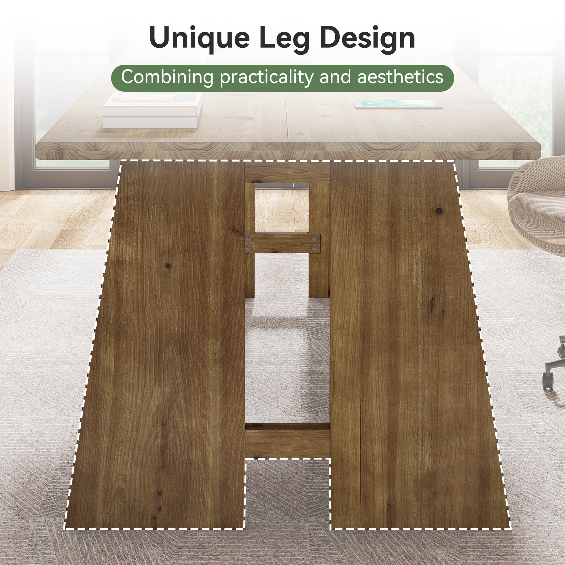 70.9" Executive Desk, Wood Office Computer Desk Conference Table