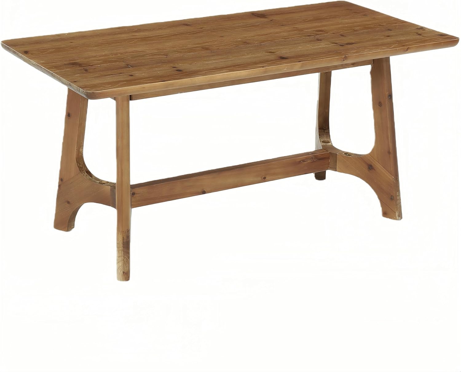 62.99" Rectangle Dining Table, Solid Wood Kitchen Dinner Table for 4-6