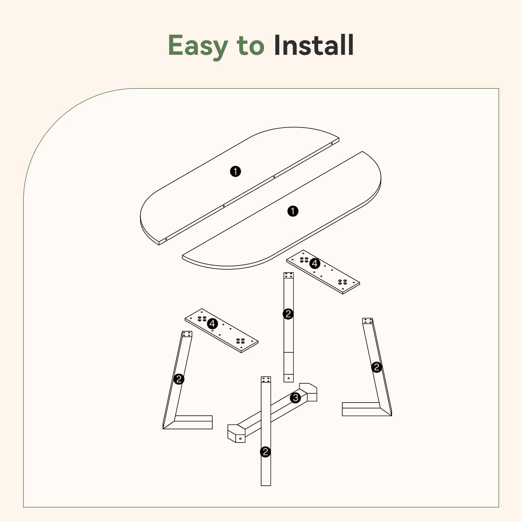 Solid Wood Oval Dining Table, 63" Kitchen Table with Sturdy Tapered Legs for 4-6