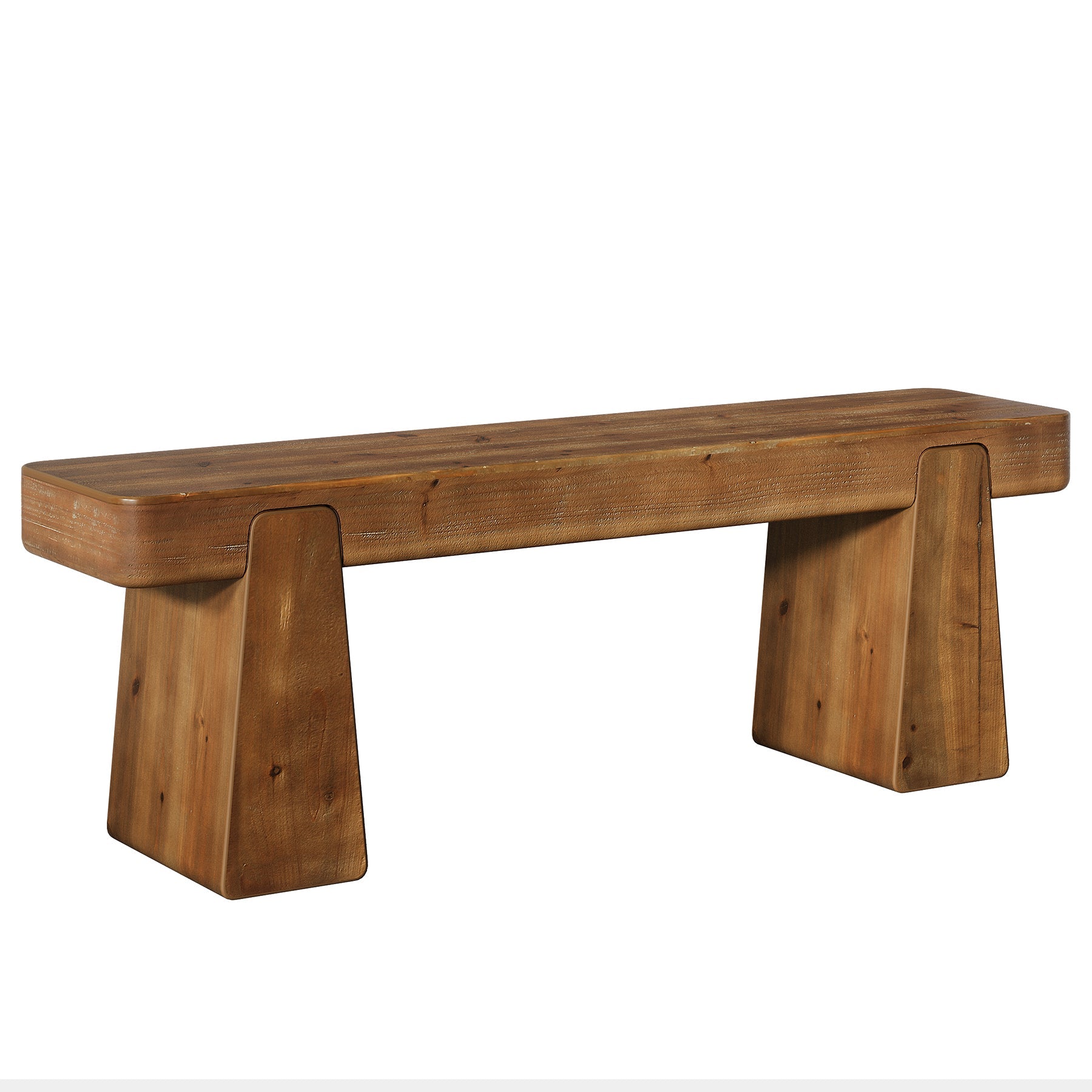47" Solid Wood Dining Bench, Farmhouse Dining Table Bench for 2-3