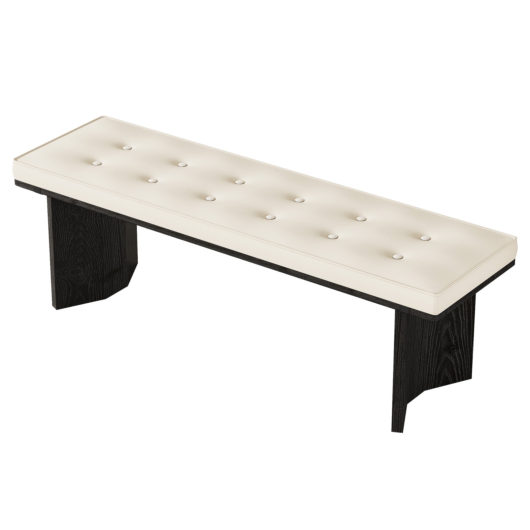 55" Solid Wood Dining Bench with Removable Cushion For Dining Room