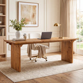 Solid Wood Executive Desk, 70.9" Computer Desk with Panel Legs for Home Office 3