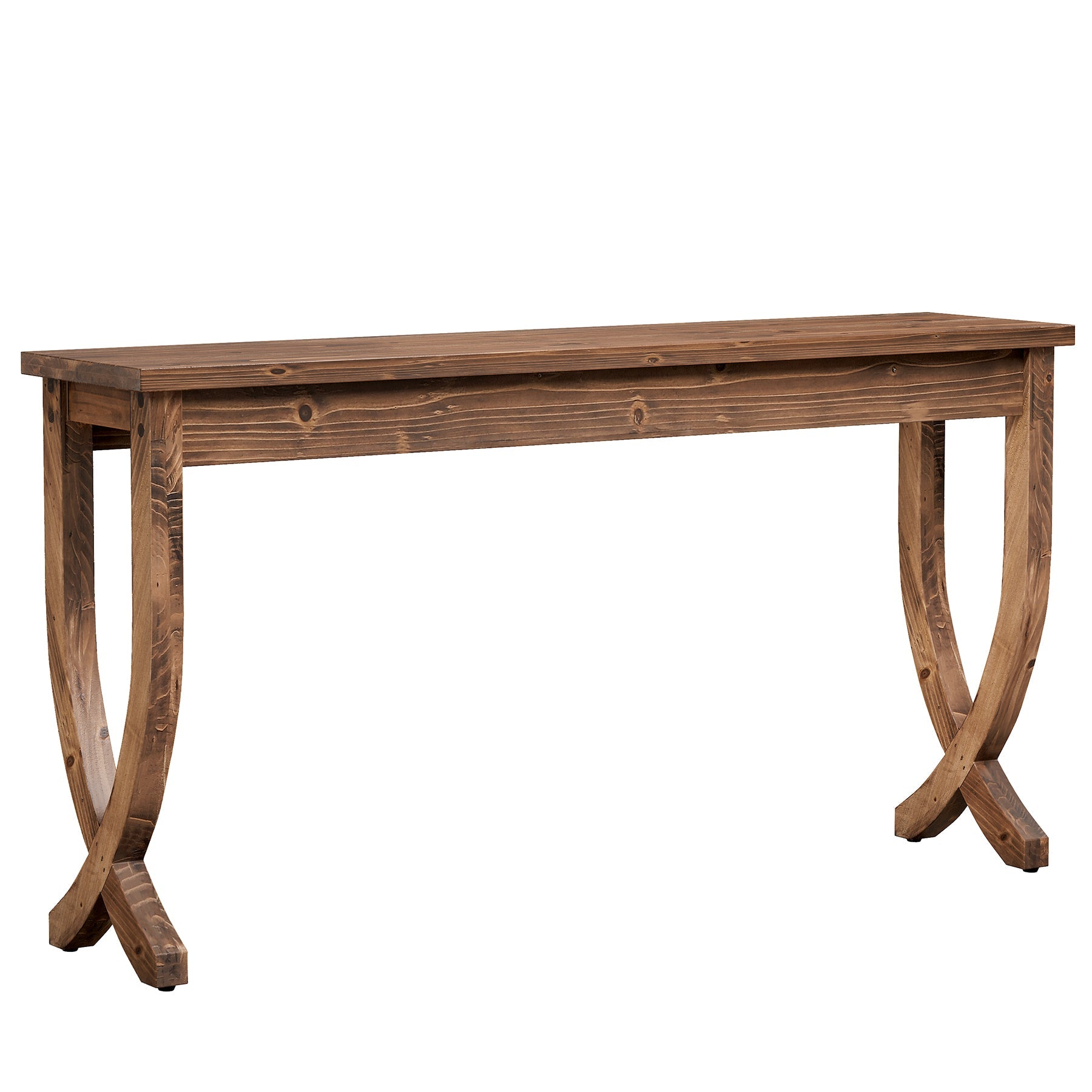 63" Solid Wood Console Table, Farmhouse Entryway Table for Living Room