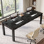 Solid Wood 2-Person Desk, 78.7" Double Computer Table Workstation