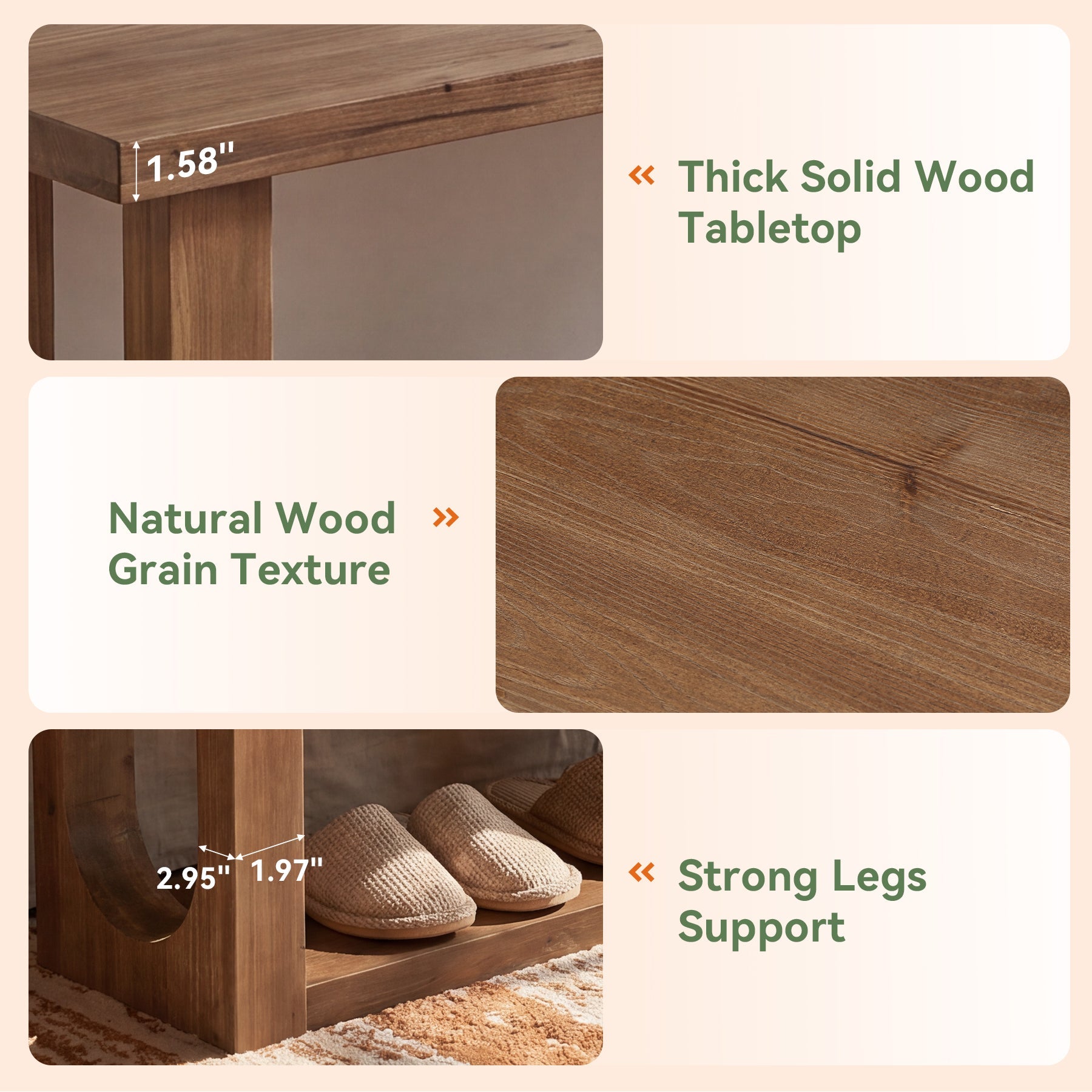 70.9" Solid Wood Entryway Bench, Farmhouse Shoe Bench with 2-Tier Storage for Hallway