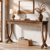 63" Solid Wood Console Table, Farmhouse Entryway Table for Living Room 3