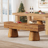 Solid Wood Dining Bench, Farmhouse Kitchen Table Bench Seat with Sturdy Spherical Legs 3