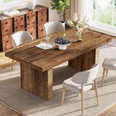63" Rectangle Dining Table, Farmhouse Solid Wood Kitchen Dinner Table for 4-6 People 3
