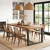 70.8" Solid Wood Dining Table, Farmhouse Kitchen Table for 6-8 for Dining Room 3