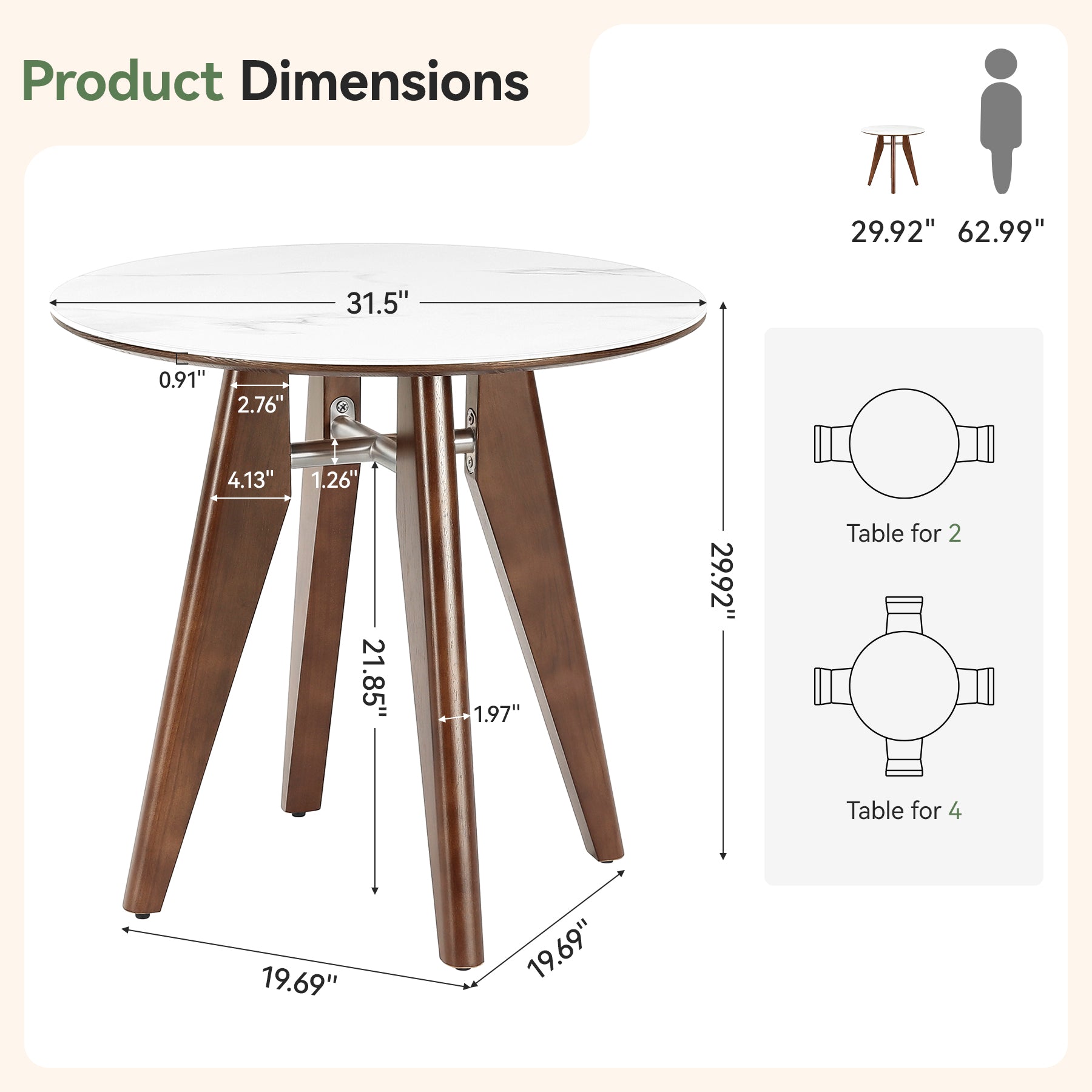 31" Conference Table, Solid Wood Meeting Room Table with Sintered Stone Tabletop
