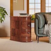 Wood End Table, Narrow Side Table Nightstand with 2 Drawers Tribesigns 3